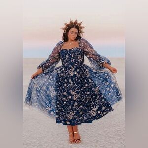 NWT JessaKae Stella size 28 Midnight Blue Celestial Dress